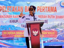 Peletakan Batu Pertama Pembangunan KNMP Tahap 2 Serentak 9 Desa, Bupati, Sebut KNMP Program Perioritas Nasional