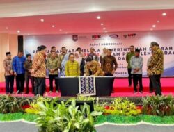 Bupati Dan Wabup Dompu Hadiri Rakor Penguatan Tata Kelola Pemerintahan Daerah Dan Pencegahan Korupsi.
