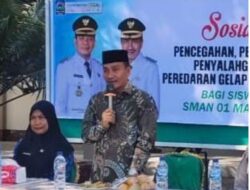 Buka Sosialisasi P4GN Di SMAN 1 Manggelewa, Wabup Ajak Semua Bangun Kesepakatan Bersama Perangi Narkoba!