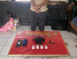 Tim Gabungan Polres Dompu Amankan Seorang Pria Diduga Bandar Narkoba Di Karijawa Utara Dengan BB Sabu, 57,28 Gram.