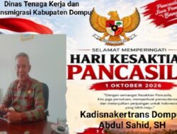 Dimomentum Bersejarah, Kadisnakertrans Dompu Beserta Jajaran, Ucapkan Selamat Hari Kesaktian Pancasila.